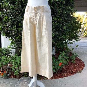 Cream color wide leg pants